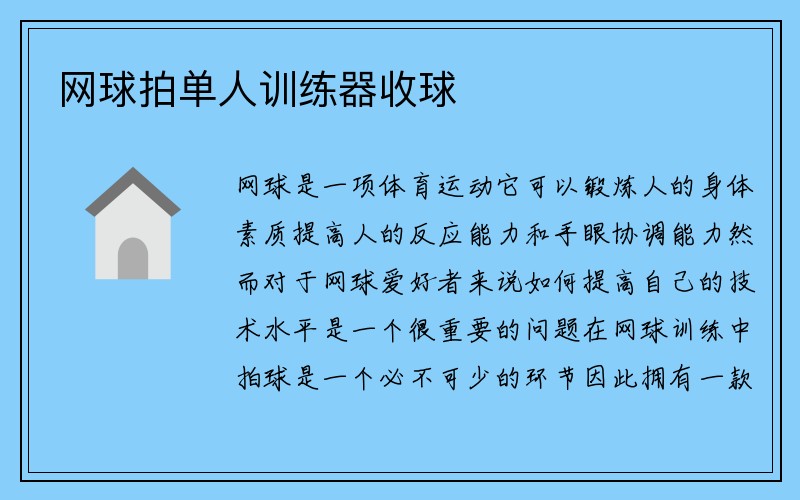 网球拍单人训练器收球